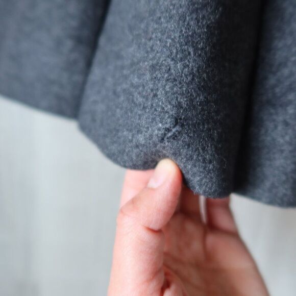 MAXMARA wool peacoat long grey alpaca mohair double breast 6 luxury old money - Picture 13 of 15